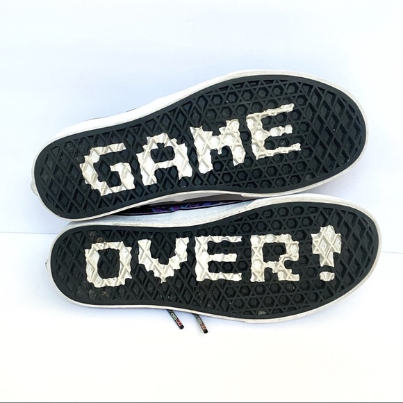 Vans authentic Nintendo donkey Kong print black purple canvas lo top sneakers - Picture 7 of 10